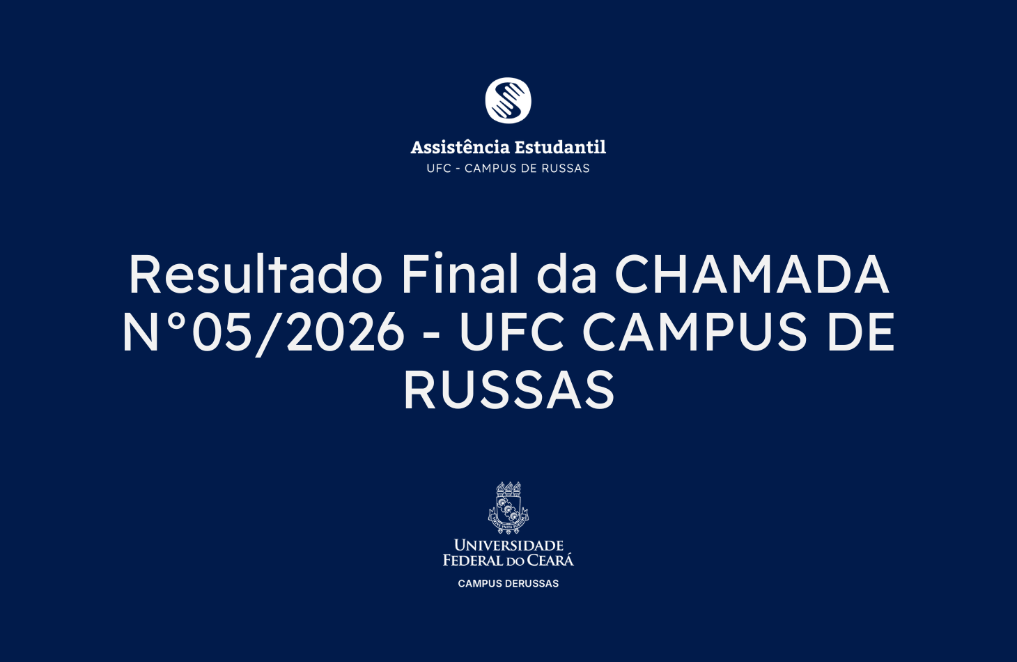 Resultado Final da CHAMADA N°05/2026 - UFC CAMPUS DE RUSSAS